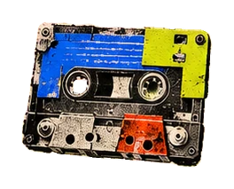 由不同零件重組的卡帶拼貼圖，象徵 alternative hip-hop 的越界方法